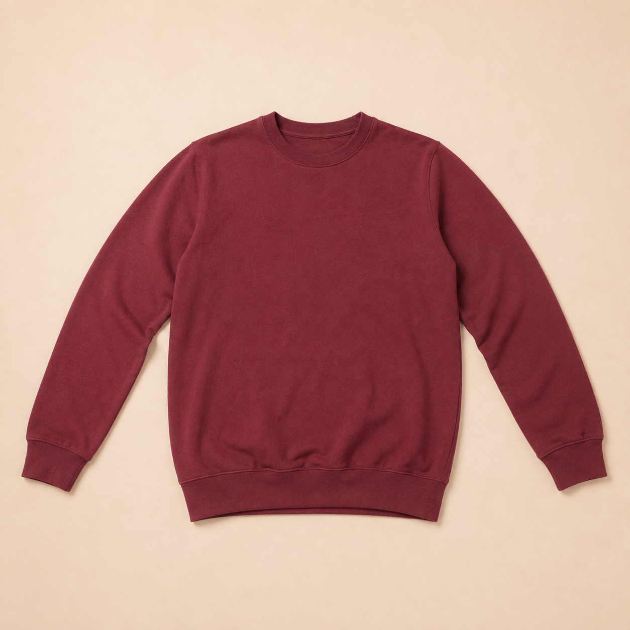 Front view of the maroon Social Miles Sydney runSydney crewneck pullover with a clean front.