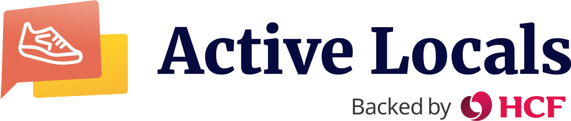 Active Locals logo, backed by HCF